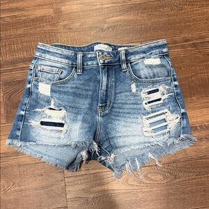 KanCan Ripped Blue Jean Shorts